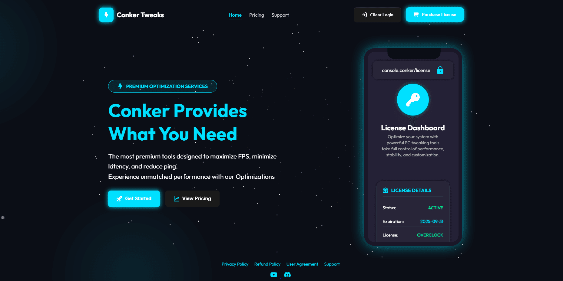 Conker Tweaks Website preview